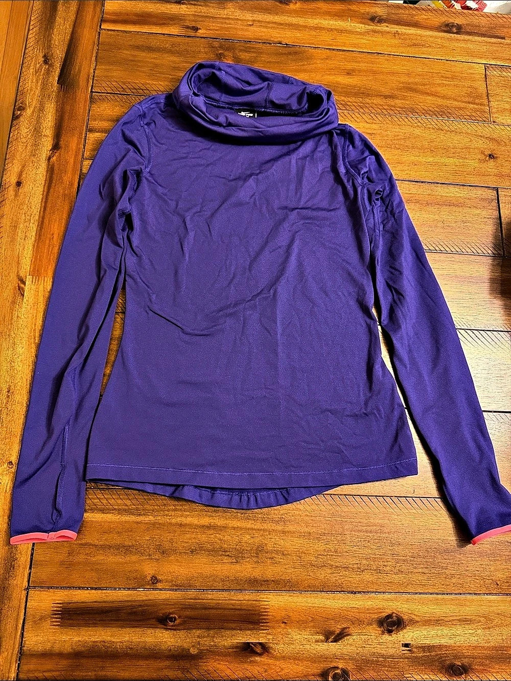 Nike Pro Hyperwarm Infinity Training Top Long Sleeve Purple Small